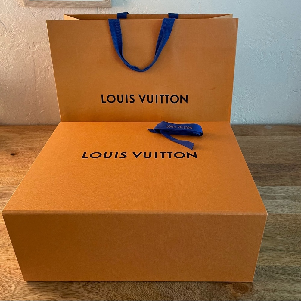 Authentic Louis Vuitton Gift Bag Box 14.5” x 11 “x 6” with Bag